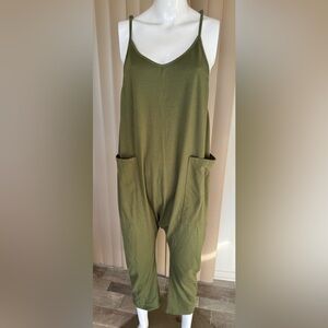Sleek Khaki Women's Jumpsuit